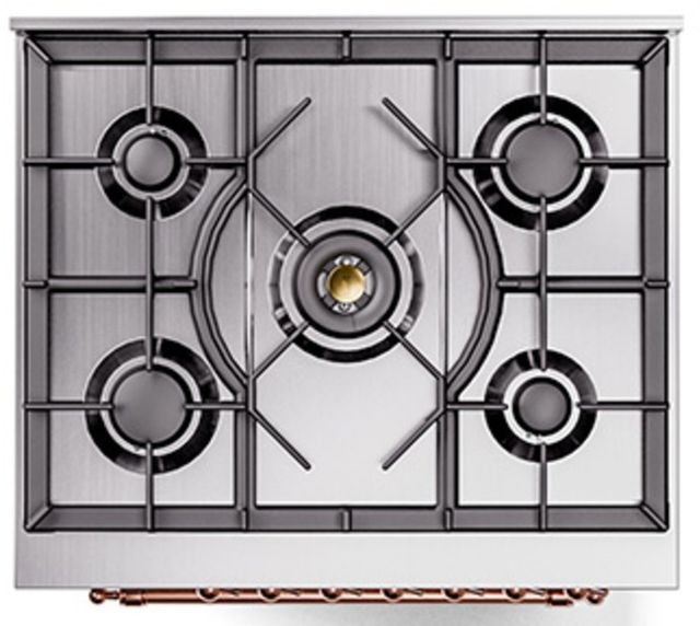 Ilve® Nostalgie II Series 30" Stainless Steel Pro Style Dual Fuel Range-2