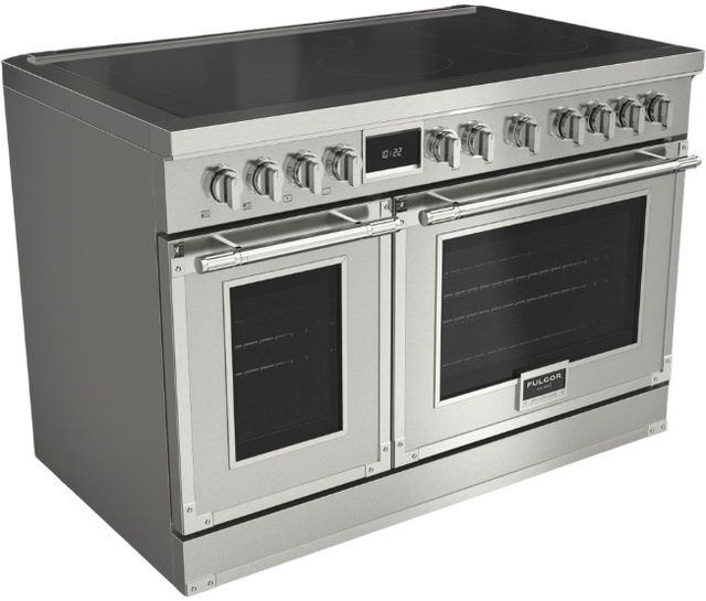Fulgor Milano® Evoque 400 Series 48” Stainless Steel Pro Style Induction Range with Chrome Trim-0