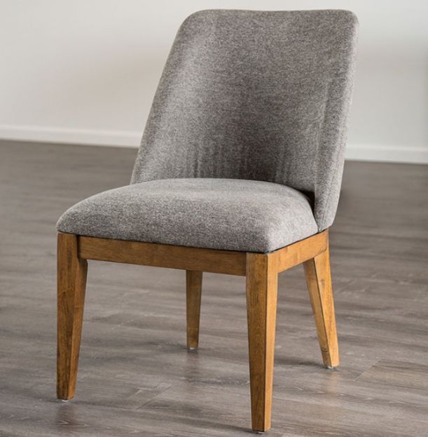 Furniture of America® Mandal 2-Piece Chestnut/Gray Side Chair-1