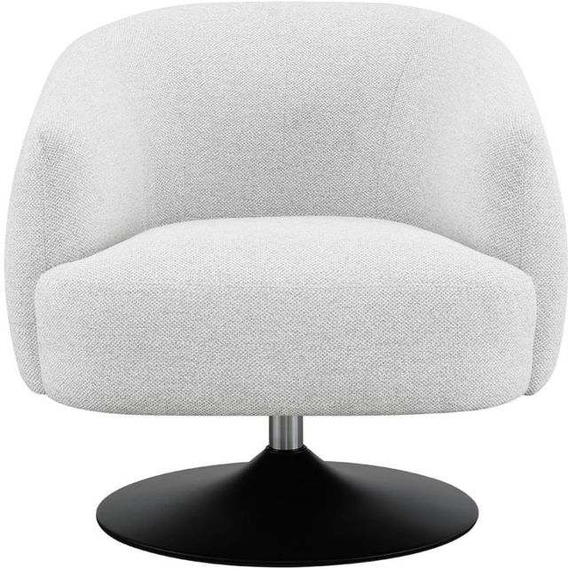 Coaster® Dave Beige/Matte Black Swivel Accent Chair-1