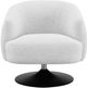 Coaster® Dave Beige/Matte Black Swivel Accent Chair-1