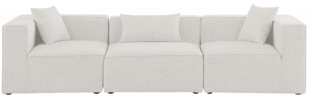 Meridian Furniture Cube 3-Piece Cream Modular Sectional Sofa-1
