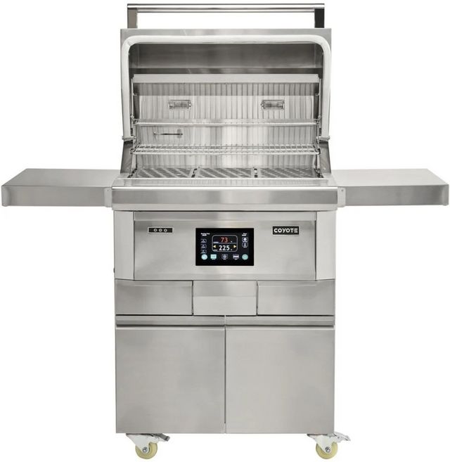 Coyote® 28" Built-In Pellet Stainless Steel Grill with  Cart-1