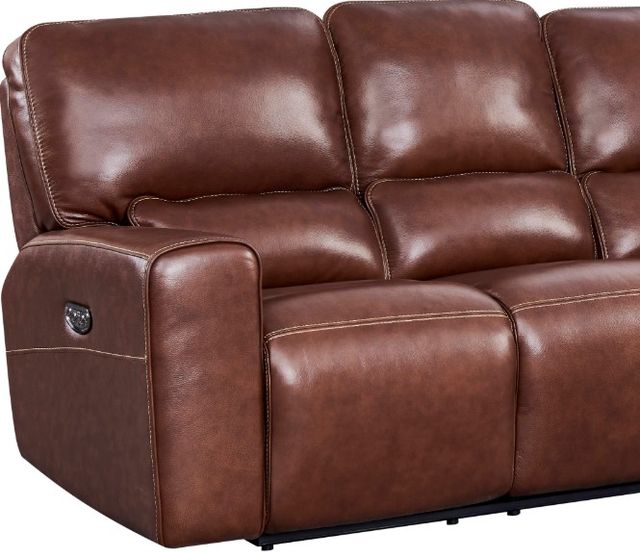 Leather Italia™ Georgetowne Broadway Brown Power Reclining Sofa-1