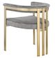 Meridian Furniture Marcello Gray/Brushed Brass Velvet Dining Chair-2