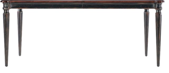 Hooker® Furniture Charleston Maraschino Cherry Rectangular Leg Dining Table with Black Cherry Base-2