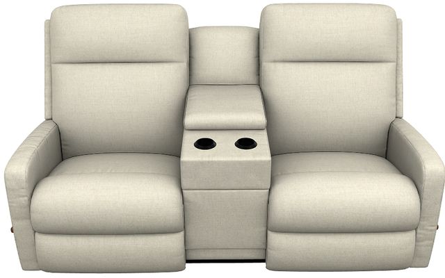 La-Z-Boy® Finley Dove Manual Wall Reclining Loveseat with Console-1