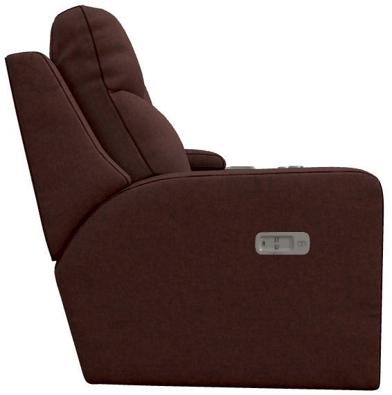 La-Z-Boy® Emmons Brick Power Reclining Loveseat with Console and Headrest-2