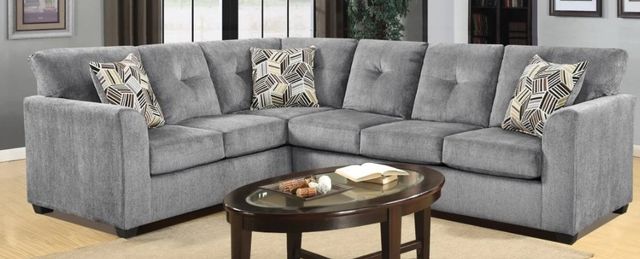 American Wholesale Furniture Kennedy 2-Piece Grey Sectional-3