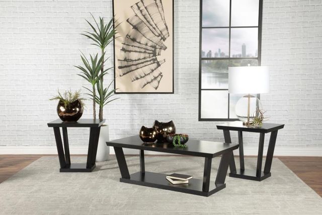 Coaster® Aminta 3-Piece Black Occasional Table Set-4