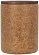 Classic Home Andra Sedona Brown Leather Round Accent Table-2