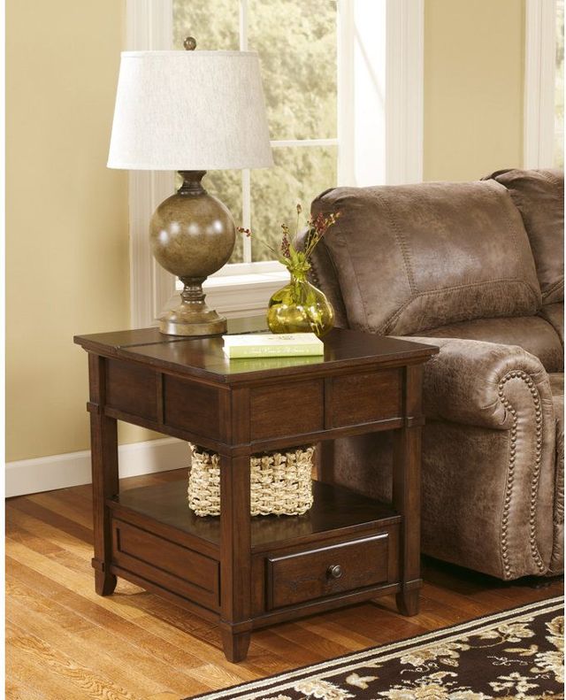 Signature Design by Ashley® Gately 2-Piece Medium Brown Living Room Table Set-2