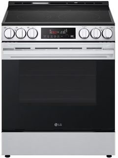 LG 30" Stainless Steel Glass-Top Slide-In Electric Range with Fan Convection
