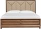 Magnussen Home® Callisto Santa Cruz/Bourbon Brown King Panel Bed with Upholstered Headboard-2