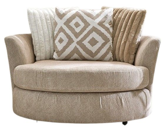 Furniture of America® Loughlin Light Brown Swivel Chair-2