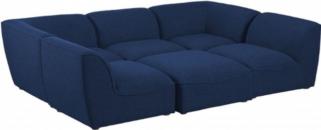 Meridian Furniture Miramar 6-Piece Navy Modular Sectional Sofa Set-0