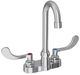Elkay Chrome 4" Centerset Exposed Deck Faucet with 5" Gooseneck Spout and 4" Wristblade Handles-0
