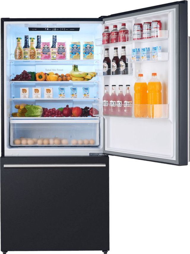 FORNO® Milano Espresso 31 in. 17.2 Cu. Ft. Black Counter Depth  Bottom Freezer Refrigerator-4