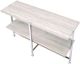 ACME Furniture Brecon White Oak Top Sofa Table with Chrome Base-2
