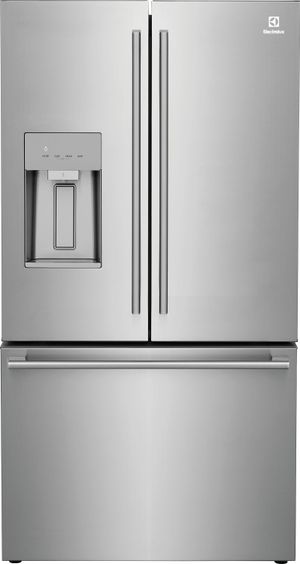 Electrolux 36 in. 22.6 Cu. Ft. Stainless Steel Counter Depth French Door Refrigerator Front view of the Electrolux 36 in. 22.6 Cu. Ft. Stainless Steel Counter Depth French Door Refrigerator