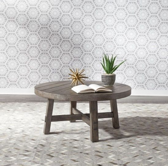 Liberty Furniture Modern Farmhouse Dusty Charcoal Splay Cocktail Table-1