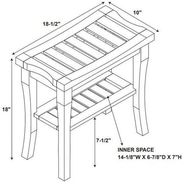 Linon Bracken Natural Bamboo Accent Stool-2