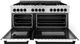 ZLINE Autograph Edition 60" Stainless Steel Pro Style Dual Fuel Range with White Matte Door and Matte Black Accents-1