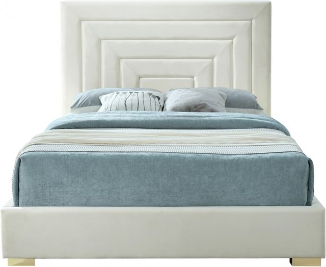 Meridian Furniture Nora Cream Queen Upholstered Panel Bed-1