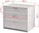 Donco Kids Louver White Youth 3-Drawer Chest-2