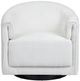 Crestview Collection Kara White Swivel Accent Chair-2