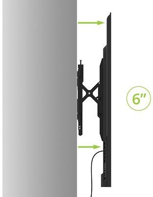 Kanto Black Extendable Tilt TV Wall Mount-4