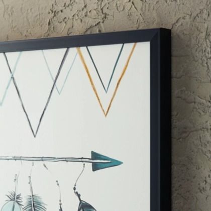 Signature Design by Ashley® Adaley White Feather and Arrow Wall Art-3