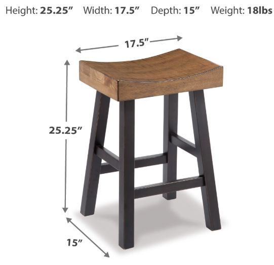 Signature Design by Ashley® Glosco Dark Brown/Medium Brown Counter Stool-5
