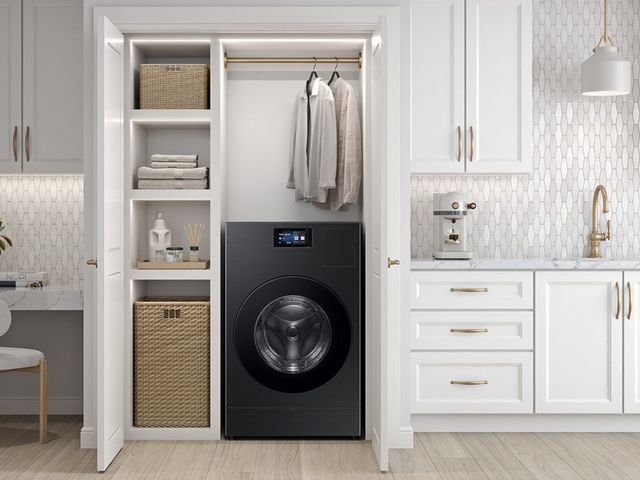 Samsung Bespoke AI 5.3 Cu. Ft. Brushed Black Washer Dryer Combo with AI Home -19