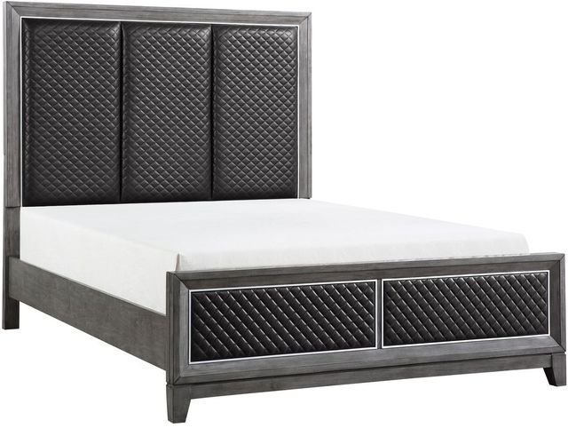 Mazin Furniture West End Gray Queen Panel Bed-0