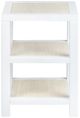 Crestview Collection Sandy Shores Cream Side Table with White Frame-2