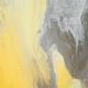 Olliix by Madison Park Blissful Yellow Abstract Gel Coat Canvas with Silver Foil Embellishment-2