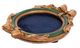 A & B Home Gold/Green Round Tray-0