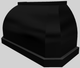 Vent-A-Hood® Designer Series 54" Black Wall Mounted Range Hood-1