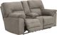 Benchcraft® Cavalcade Slate Reclining Loveseat with Console-1