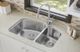 Elkay Lustertone® Classic Lustrous Satin 32-3/4" x 21" x 9" 60/40 Double Bowl Undermount Sink with Perfect Drain®-1