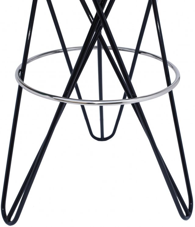 Meridian Furniture Mercury Silver/Black Bar Stool-3