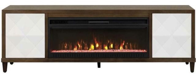 Martin Furniture Stellar Dark Brown/White 81" Fireplace TV Stand-1