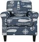 Jofran Inc. Seafarer Navy Accent Chair-2