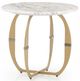 VIG Furniture Modrest Echo Gold/White End Table-0