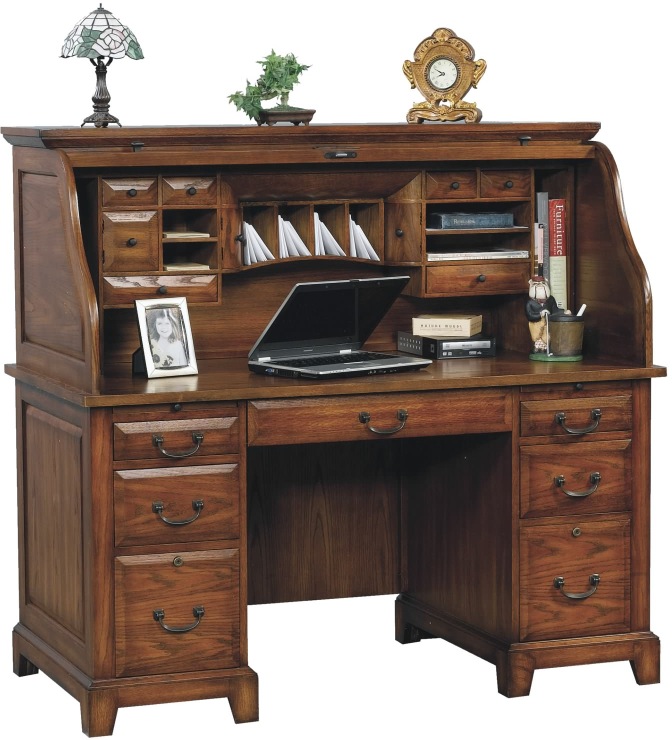 Winners Only Zahara Media Oak 57 Roll Top Desk Butcher Furniture Canada