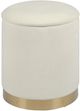 TOV Furniture Zoe Cream Chenille Storage Ottoman-3