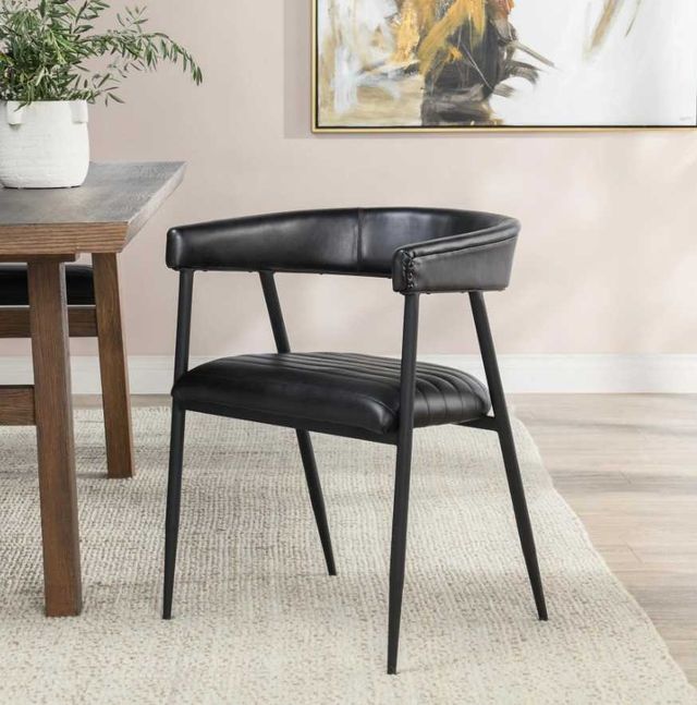 Classic Home Preston Black/Jet Black Dining Chair-1
