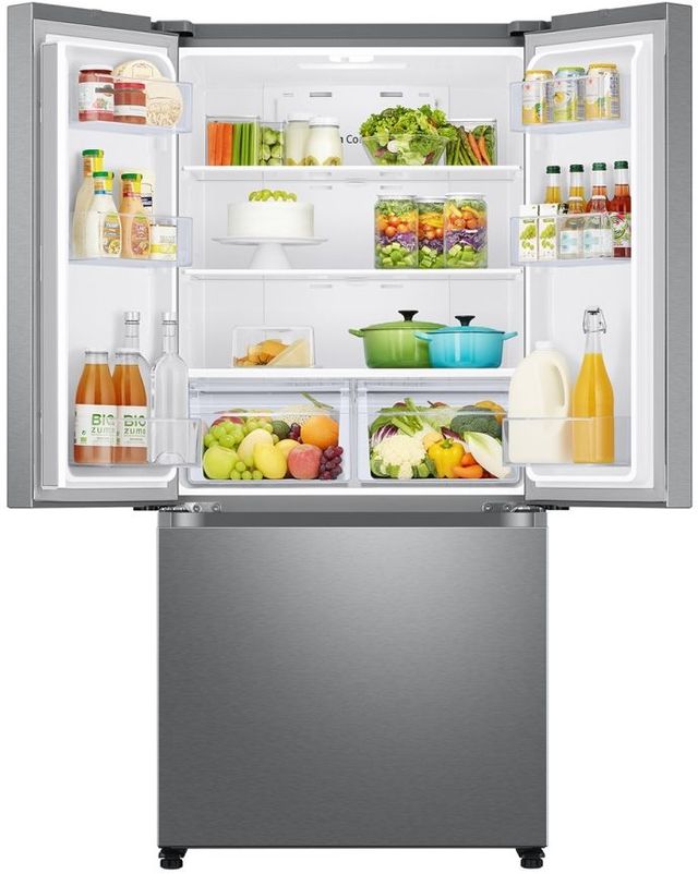 Samsung 32" 17.5 Cu. Ft. Fingerprint Resistant Stainless Look Counter Depth French Door Refrigerator -4