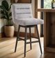 Armen Living Elias Brown/Gray Swivel Counter Stool-1